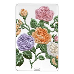 Embroidery Roses Floral Design Name Card Style Usb Flash Drive by Sabxi