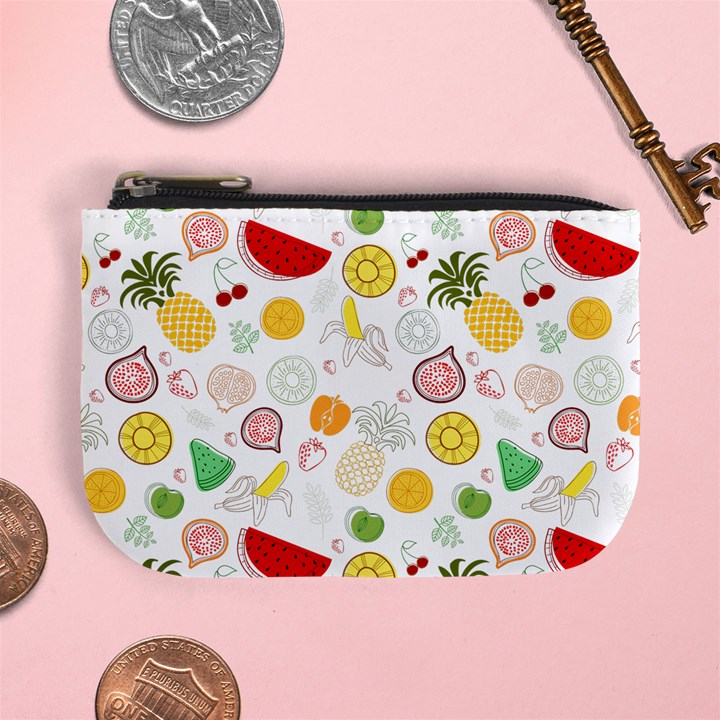 Pattern Seamless Texture Fruit Mini Coin Purse