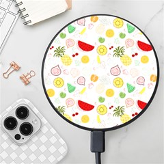 Pattern Seamless Texture Fruit Wireless Fast Charger(black) by Sabxi