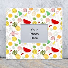 Pattern Seamless Texture Fruit White Wall Photo Frame 5  X 7  by Sabxi