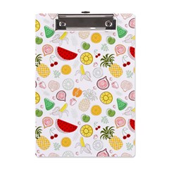 Pattern Seamless Texture Fruit A5 Acrylic Clipboard by Sabxi