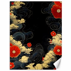 Korean Art Flowers Asian Pattern Canvas 36  X 48  by Sabxi