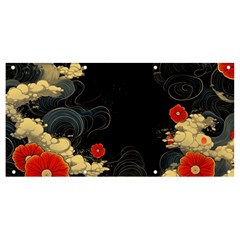 Korean Art Flowers Asian Pattern Banner And Sign 8  X 4  by Sabxi