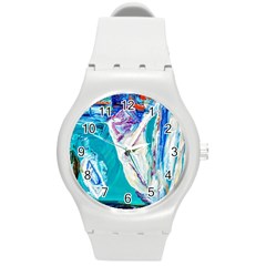 Seascape Round Plastic Sport Watch (m) by bestdesignintheworld