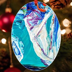 Seascape Uv Print Acrylic Ornament Oval by bestdesignintheworld