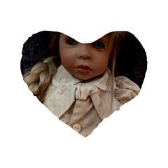 Designer,s Doll-1 Standard 16  Premium Flano Heart Shape Cushions by bestdesignintheworld