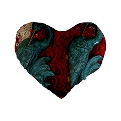 Cranes Standard 16  Premium Heart Shape Cushions by bestdesignintheworld