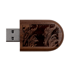 Cranes Wood Oval Usb Flash Drive by bestdesignintheworld