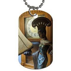 Clock And Lady Dog Tag (one Side) by bestdesignintheworld