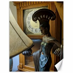 Clock And Lady Canvas 18  X 24  by bestdesignintheworld