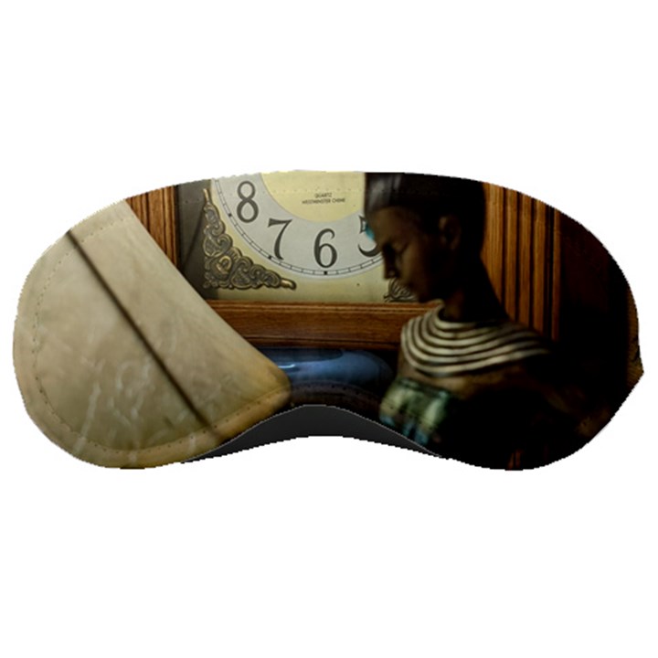 clock and lady Sleep Mask