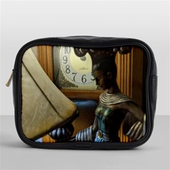 Clock And Lady Mini Toiletries Bag (one Side) by bestdesignintheworld