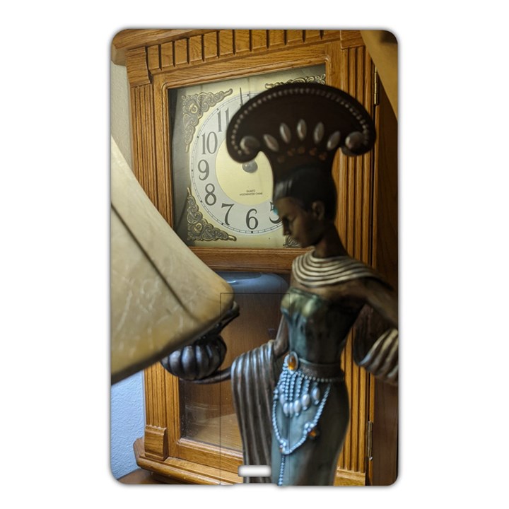 clock and lady Name Card Style USB Flash Drive