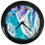 sailing boat Wall Clock (Black) Front