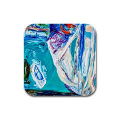 Sailing Boat Rubber Square Coaster (4 Pack) by bestdesignintheworld