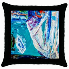 Sailing Boat Throw Pillow Case (black) by bestdesignintheworld