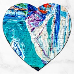 Sailing Boat Jigsaw Puzzle (heart) by bestdesignintheworld