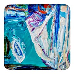 Sailing Boat Square Glass Fridge Magnet (4 Pack) by bestdesignintheworld