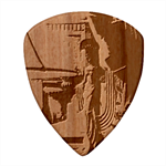 lady Guitar Shape Wood Guitar Pick Holder Case And Picks Set Pick