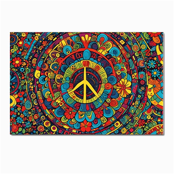 Peace Abstract Pattern Creative Drawing Postcard 4 x 6  (Pkg of 10)