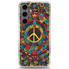 Peace Abstract Pattern Creative Drawing Samsung Galaxy S24 6 2 Inch Tpu Uv Case by Posterlux