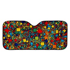 Shapes Pattern Car Windshield Sunshade by Posterlux