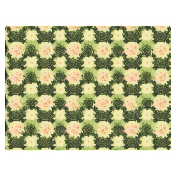 Retro 1880s Flowers Pattern 15 Two Sides Premium Plush Fleece Blanket (Baby Size)