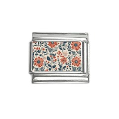 Retro Scandinavian Nordic Flowers Pattern Italian Charm (9mm) by violetheavensky