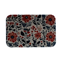 Retro Scandinavian Nordic Flowers Pattern Open Lid Metal Box (silver)   by violetheavensky