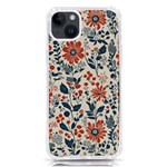 Retro Scandinavian Nordic Flowers Pattern iPhone 14 Plus TPU UV Print Case Front