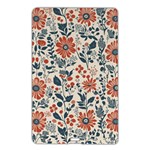 Retro Scandinavian Nordic Flowers Pattern Name Card Style USB Flash Drive Front