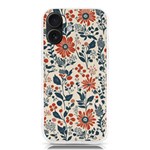 Retro Scandinavian Nordic Flowers Pattern iPhone 16 TPU UV Print Case Front