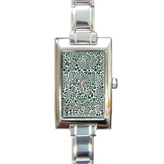 Retro Scandinavian Nordic Flowers Pattern 5 Rectangle Italian Charm Watch by violetheavensky