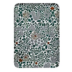 Retro Scandinavian Nordic Flowers Pattern 5 Rectangular Glass Fridge Magnet (4 Pack) by violetheavensky