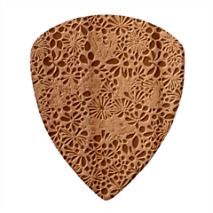 Retro Scandinavian Nordic Flowers Pattern 5 Wood Guitar Pick (set Of 10) by violetheavensky