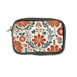 Retro Scandinavian Nordic Flowers Pattern 3 Coin Purse Front