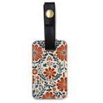 Retro Scandinavian Nordic Flowers Pattern 3 Luggage Tag (one side) Front