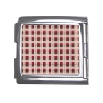 Retro 60s 50s Plaid Pattern 2 Mega Link Italian Charm (18mm) Front