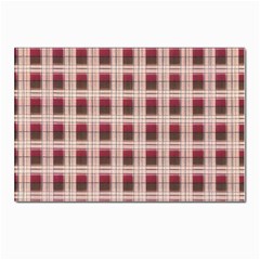 Retro 60s 50s Plaid Pattern 2 Postcards 5  X 7  (pkg Of 10) by violetheavensky