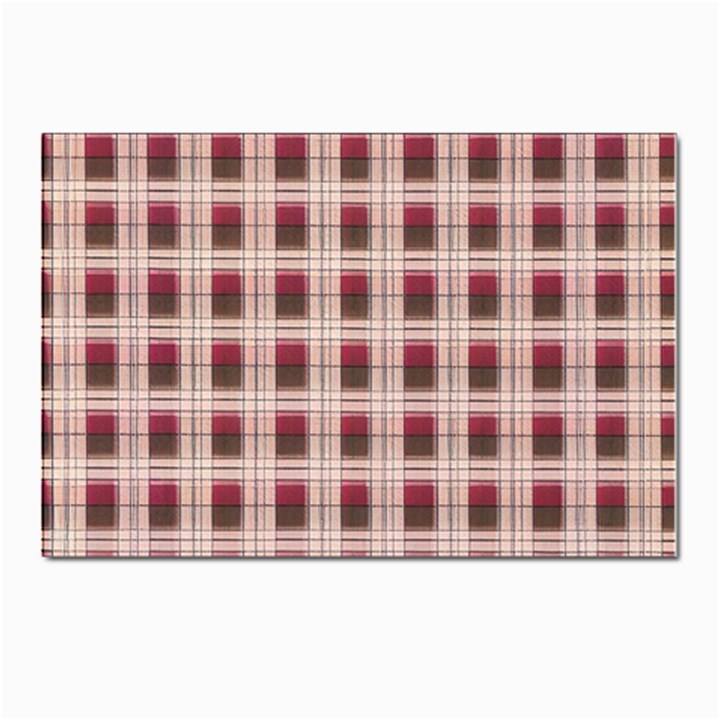 Retro 60s 50s Plaid Pattern 2 Postcards 5  x 7  (Pkg of 10)