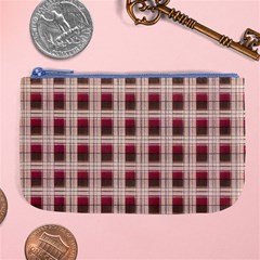 Retro 60s 50s Plaid Pattern 2 Large Coin Purse by violetheavensky