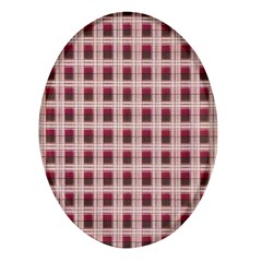 Retro 60s 50s Plaid Pattern 2 Oval Glass Fridge Magnet (4 Pack) by violetheavensky