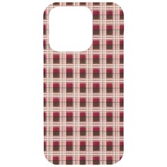 Retro 60s 50s Plaid Pattern 2 Iphone 15 Pro Black Uv Print Pc Hardshell Case by violetheavensky