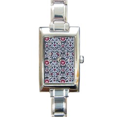 Gothic Leaf Pattern 6 Rectangle Italian Charm Watch by violetheavensky