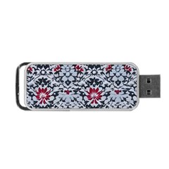 Gothic Leaf Pattern 6 Portable Usb Flash (two Sides) by violetheavensky