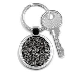 Gothic Leaf Pattern 2 Key Chain (round) by violetheavensky