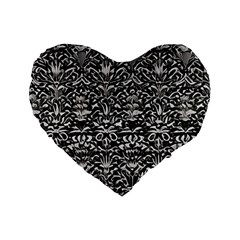 Gothic Leaf Pattern 2 Standard 16  Premium Flano Heart Shape Cushions by violetheavensky