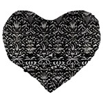 Gothic Leaf Pattern 2 Large 19  Premium Flano Heart Shape Cushions Back