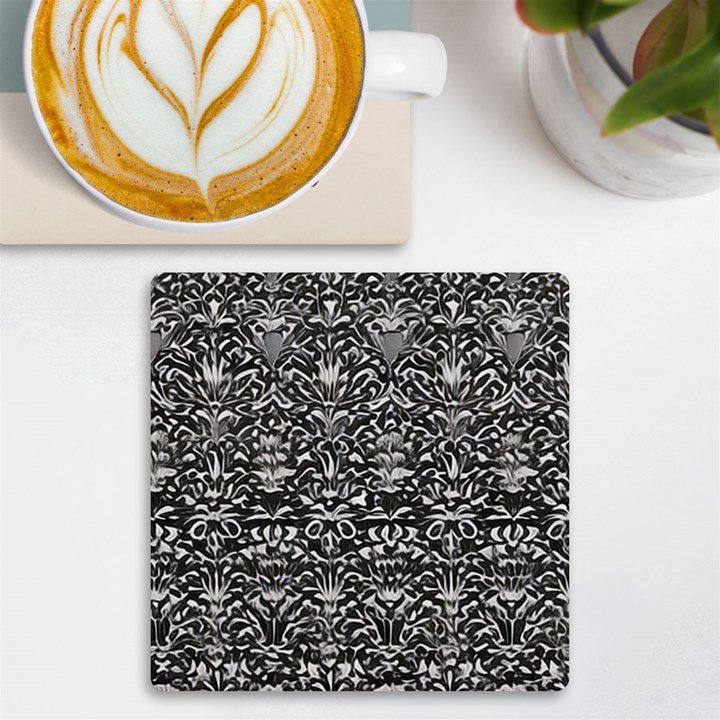 Gothic Leaf Pattern 2 UV Print Square Tile Coaster 