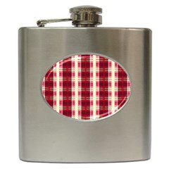 Retro 60s 50s Plaid Pattern 4 Hip Flask (6 Oz) by violetheavensky